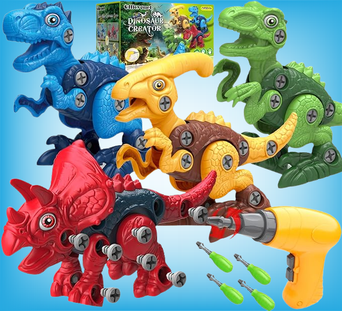 Buildino™ - 3'ü 1 Arada DIY Dinozor Birleştirme Oyuncağı
