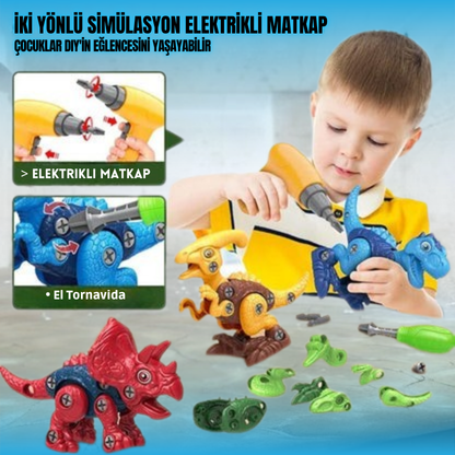 Buildino™ - 3'ü 1 Arada DIY Dinozor Birleştirme Oyuncağı