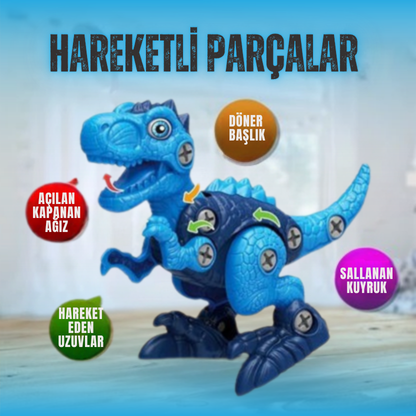 Buildino™ - 3'ü 1 Arada DIY Dinozor Birleştirme Oyuncağı