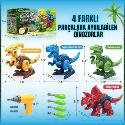 Buildino™ - 3'ü 1 Arada DIY Dinozor Birleştirme Oyuncağı